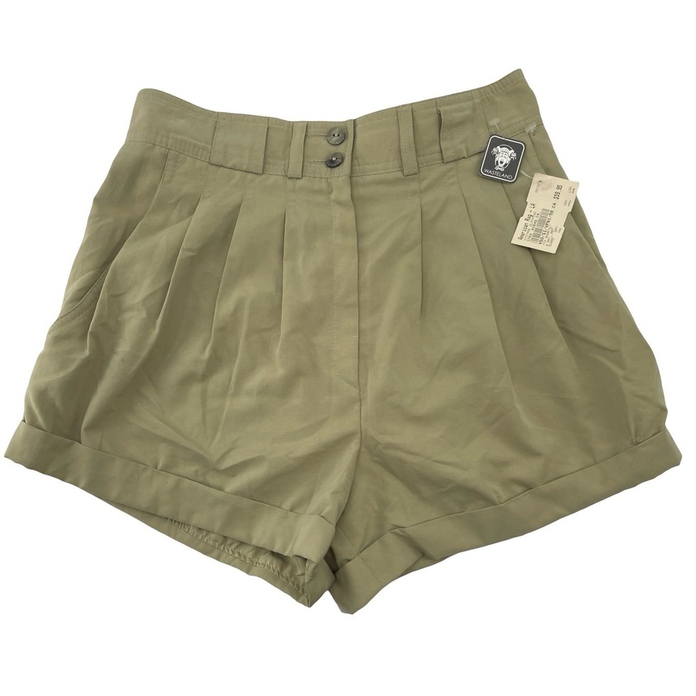 Zerres Women's Shorts Pleated Olive Green Vintage 1990s Size Small